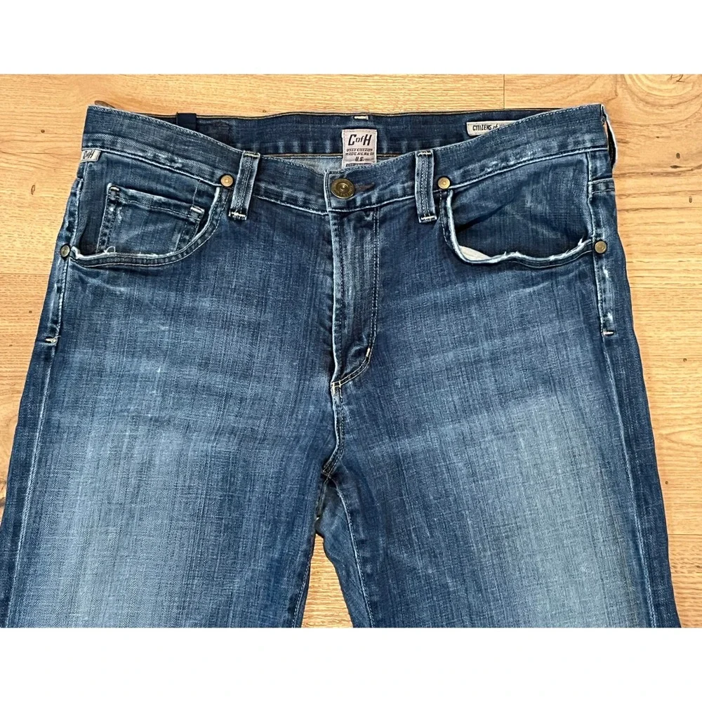 Citizens of Humanity Sid Straight Leg Jeans Medium Wash Blue Denim Size 33